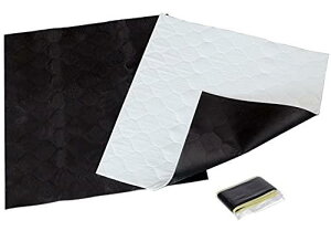 【ネット限定】エーモン(amon) 静音計画 ロードノイズ低減マット フロント用 車用フロアマット デッドニング 約480×450mm 厚さ約3mm 2枚 4814 黒