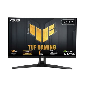 【ネット限定】 ASUS ゲーミングモニター TUF Gaming VG27AQ3A 27インチ/QHD/Fast IPS/180Hz/1ms/G-SYNC Compatible/スピーカー/