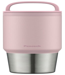 ピーコック魔法瓶工業(The-peacock) 【ハンドル付き・食洗器対応】 ピーコック 水筒 マグボトル 800ml 蓋付き ステンレスボトル 洗いやすい 保温保冷 パウダーピンク AEF-80 PP