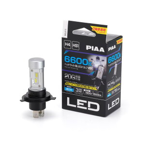 PIAA oCNpwbhCgou LED 6600K Rg[ [X h/ho^CviJIS S2j Hi1900/Lo1500lm H4/HS1 12V 20/20W ϐkdl ԌΉ mCYΉ 1 MLE11