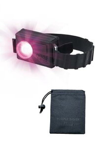 【ネット限定】エーモン(amon) パープルセーバー モト バイク用 ブラック 三角表示板の代わりに 薄型設計 コンパクト シリコンベルトでミラーに設置 道路交通法施行規則適合品 4840