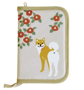 大西賢製販(Oonisikenseihan) Abeille おくすり手帳ケース 柴犬 椿 サイズ:約W13.5 D2 H19 AME-2205
