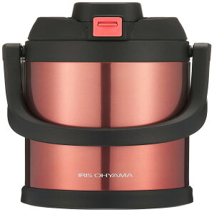 アイリスオーヤマ 水筒 子供 スポーツボトル 2リットル 2L レッド 真空断熱層で冷たさキープ6時間! 大容量でワンタッチオープン&直飲み 氷をそのまま入れられる 部活や運動に 少ないパーツ