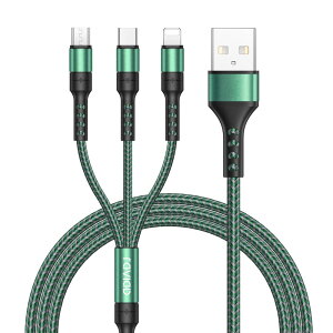 RAVIAD 3in1 [dP[u USB P[u 3A }[d [dR[h USB Type C P[u Micro USB P[u Phone [dP[u 3䓯d\ Phone Android ^CvC Galaxy Kindle S@Ή ϋv - 1.2M O