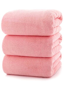 バスタオル Lumimi 3枚セット ピンク 70*140cm ふわふわ 大判 吸水速乾 ホテル仕様 タオル 柔らか肌触り エステタオル 業務用 タオル サロンタオル お風呂上がり耐久性 バス用品