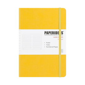 PAPERIDEAS ノート A5 ハードカバー (横罫, レモンイエ ロー)