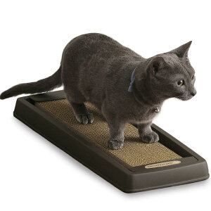 アイリスオーヤマ(IRIS OHYAMA) 猫 爪とぎ ダストレス ゴミの少ない爪とぎ スリム またたびシール付き CTS-540 ブラウン