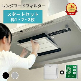 ★高評価4.8 FILTER ONE 日本製 換気扇フィルター レンジフードフィルター 枠 1/2/3枚 換気扇 レンジフード フィルター 取付枠 R 297 キッチン 取付枠 専用枠 FILTER ONE
