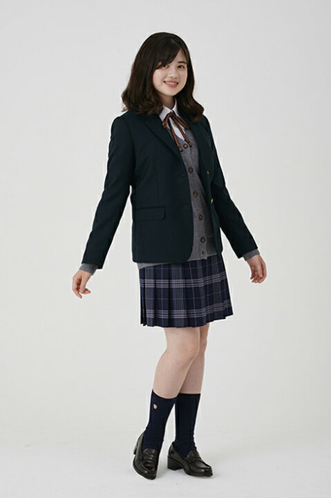 楽天市場 クーポン 4 9 金 時 制服 ブレザー 女子 なんちゃって制服 日本製 カンコー スクールブレザー ジャケット グリーン レディース 毛 ウール 緑 通学 学生 学生服 高校生 中学生 入学 卒業 Khs114 カンコーショップ原宿 楽天市場店