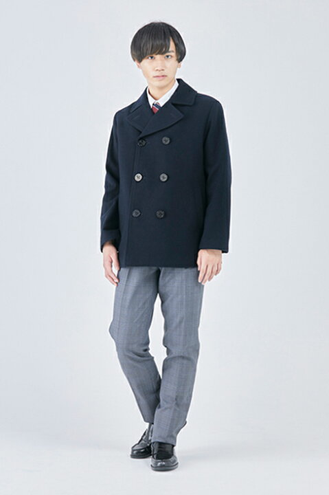 楽天市場 1000円offクーポン 8 22 月 まで スクールコート 男子 ピーコート 学生 ウール カンコー ネイビー 制服 コート 軽い アウター メンズ 紺 通学 高校生 中学生 定番 人気 暖かい 防寒 Kanko 秋 冬 Khs118 制服専門店 カンコーショップ原宿
