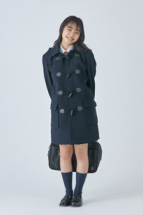 楽天市場 1000円クーポン P3倍 5 15 日 まで スクールコート 女子 ダッフルコート 学生 カンコー ネイビー 制服 コート 軽い アウター ロング丈 レディース 紺 通学 高校生 中学生 定番 かわいい 暖かい 防寒 Kanko 秋 冬 送料無料 Khs117 制服専門店 カンコー
