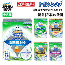 【選べるセット】スクラビングバブル トイレスタンプ 替え(2本)×3個セット 5種類 | トイレ洗剤 トイレ掃除 洗浄 消臭 付け替え 詰め替え