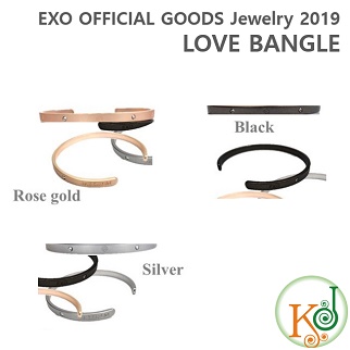 K-POP 韓流 EXO 贈呈 公式グッズ OFFICIAL Jewelry 2019 LOVE BANGLE ベッキョン BAEKHYUN 中古 ラブ 7070190109-1 ver. バングル エクソ おまけ：生写真
