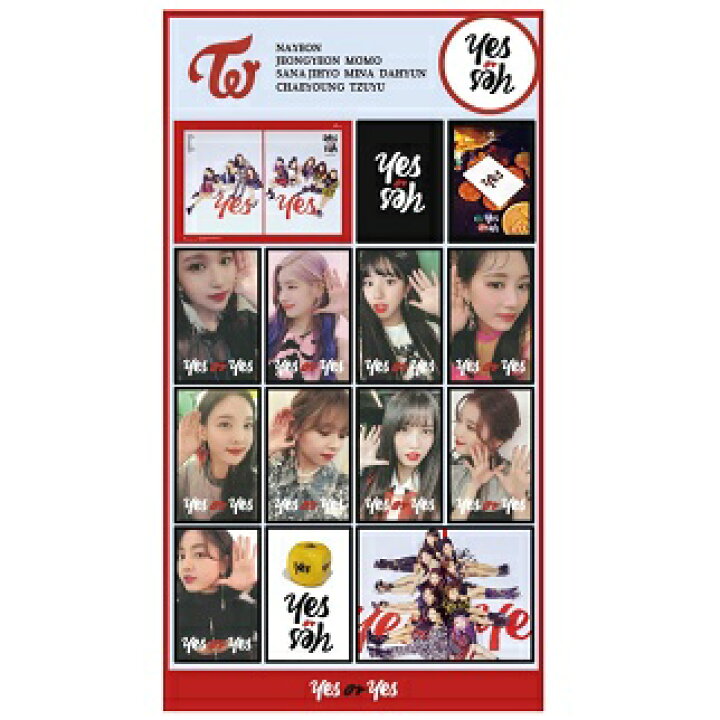 楽天市場 公式トレカ付き Twice グッズ Yes Or Yes シール 3種セット トゥワイス Twice グッズ 韓love