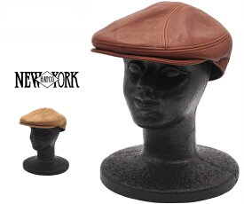 NEW YORK HAT ニューヨークハット 帽子 ハンチング キャップ #9214 Vintage Leather 1900 ヴィンテージレザー1900 おしゃれ