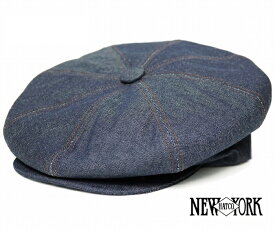 NEW YORK HAT ニューヨークハット 帽子 ハンチング キャップ #6291 Denim stitch Big apple デニムステッチビッグアップル おしゃれ