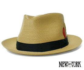 New York Hat ニューヨークハット 帽子 2319 SEWN BRAID FEDORA ソーンブレイドフェドラ おしゃれ ストローハット