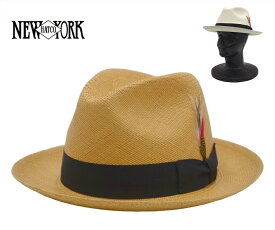 New York Hat ニューヨークハット 帽子 #2078 Panama Fedora パナマフェドラ おしゃれ ストローハット 夏用