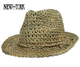New York Hat ニューヨークハット 帽子 #7016 Sea Grass Fedora シーグラスフェドラ メンズ レディース おしゃれ 母の日 プレゼント