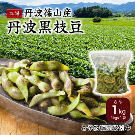 ※予約商品※ 2026年産 丹波黒枝豆 1kg 枝無しちぎり サヤ豆 丹波篠山産