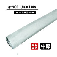 ホワイトシート #2000 中厚タイプ 1.8m×100m巻 原反 ロール 巾180cm 養生シート 工事 使い捨て 防水 台…