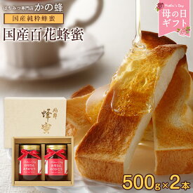 母の日 国産はちみつ 蜂蜜（国産百花蜂蜜500g×2本セット）ギフト プレゼント お取り寄せ グルメ 健康ギフト 実用的 蜂蜜専門店 かの蜂