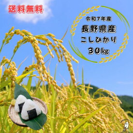 令和7年産 長野県産 コシヒカリ白米30キロ（10kキロ×3袋）精米したてをお届け鮮度と風味をそのままに‼