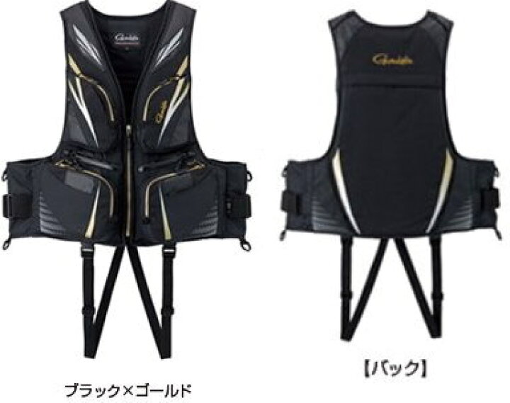 楽天市場 がまかつ フローティングベスト Gm 21 ブラック ゴールド フィッシング カンパイ