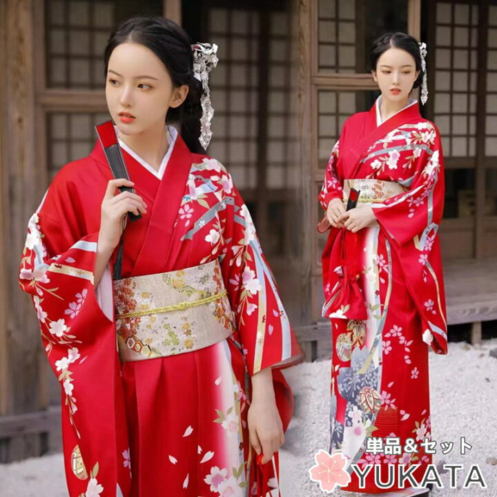 楽天市場】浴衣 ゆかた yukata レディース 豪華 浴衣 セット 和服 花柄  