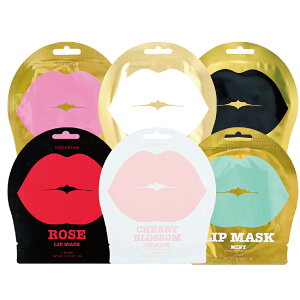 リップマスク ココスター KOCOSTARリップマスク 3g【1枚入】 6種から選択 ローズ チェリーブロッサム ミント パール ピンク ブラック シートマスク 唇 パック コラーゲン ヒアルロン酸 ハイドロ