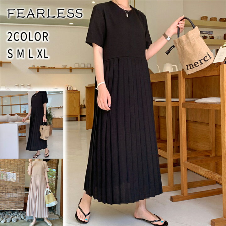 楽天市場】FEARLESS ワンピース S/M/L/XL 体型カバー 半袖 レディース 