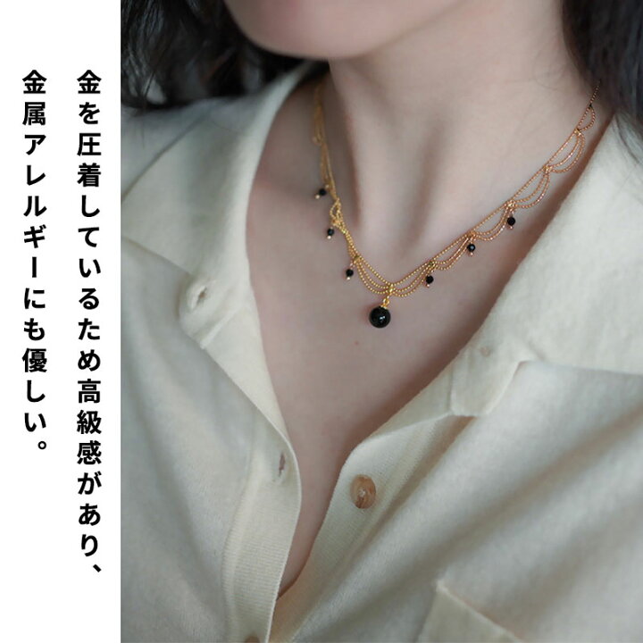 楽天市場】FUKUDA ブラックスピネル ネックレス ブラック レディース 