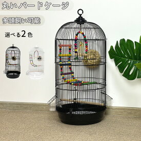 【マラソン10%OFF】RAKU バードケージ 鳥かご 鳥小屋 多頭飼い 幅33 奥行33 高さ74cm 鳥ケージ バードパレス 止まり木 おもちゃ エサ入れ2個 ブランコ バードブリッジ付き 鳥巣 お手入れ簡単 インコケージ オウムケージ モモンガケージ オカメインコケージ