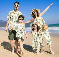 親子 ペアルック 親子コーデ 夏 親子お揃い 海外 旅行 親子ペア 花柄 アロハシャツ ワイドパンツ セット …