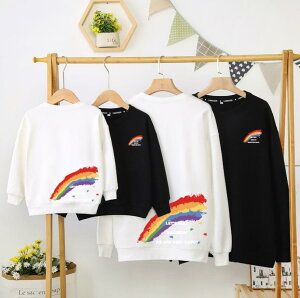 親子 ペアルック 赤ちゃん トレーナー ロンパース 秋冬 綿 親子 ペアルック ご家族お揃い ゆったり トップス 男の子 女の子 パパ ママ 親子お揃い服 出産祝い プレゼント ギフト 親子ペア リ