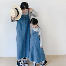 リンクコーデ 親子 ペアルック ワンピース サロペット 親子セット 親子ペア 女の子 レディース デニム スカート 母 娘 ワンピース ゆったり親子お揃い 親子コーデ サロペスカート 女の子 ガールズ ペア お揃い服 子供服 ママと娘 家族 おそろい 記念日 プレゼント