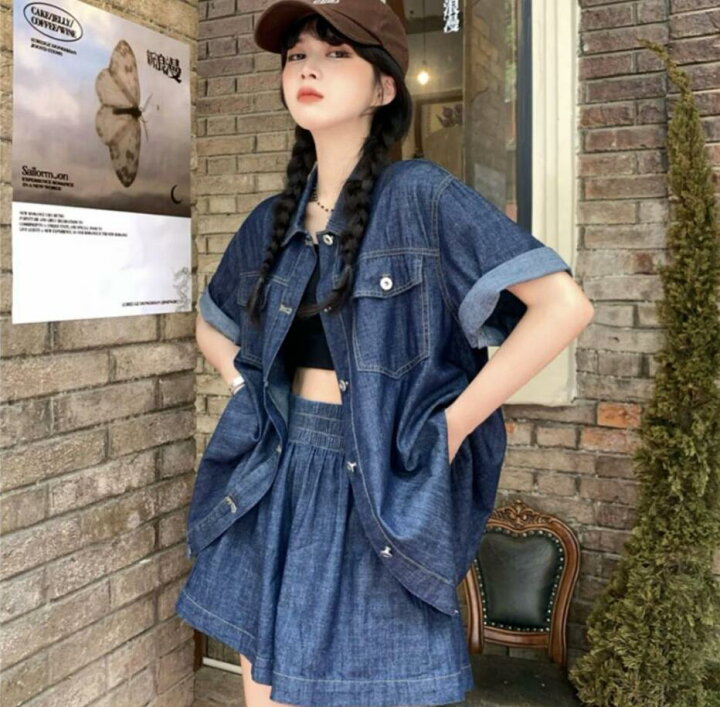 楽天市場】デニム セットアップ レディース デニム ジャケット 