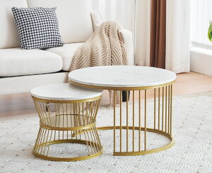 【9-15営業日発送】【5月新作】ネストテーブル ローテーブル 入れ子式 2個セット センターテーブル 収納付き 大理石柄 丸型 おしゃれ カフェテーブル 北欧 モダン サイドテーブル リビングテ
