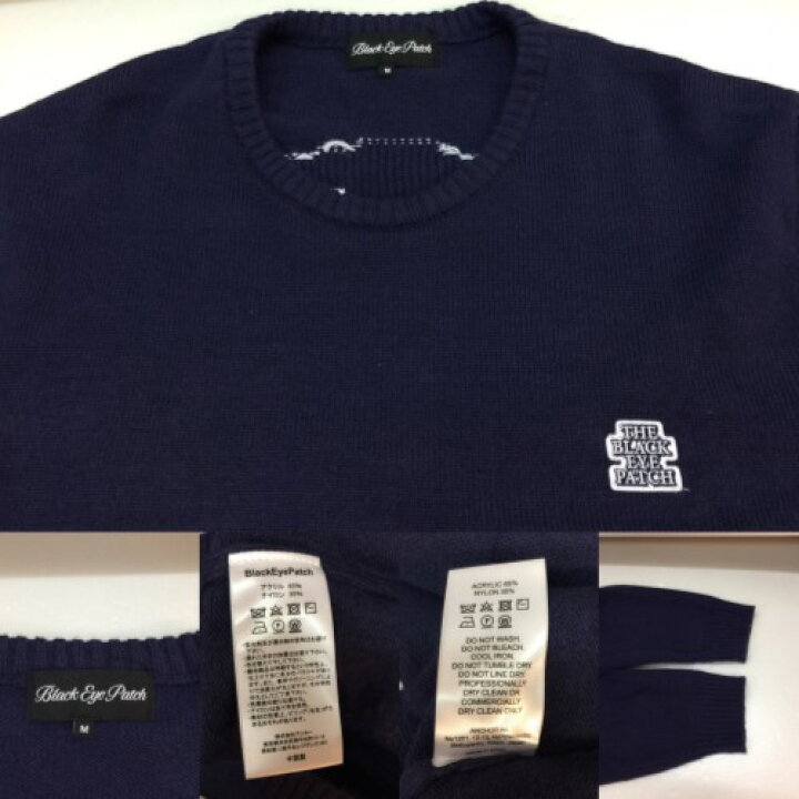 楽天市場】THE BLACKEYEPATCH ブラックアイパッチ kamon knit sweater 