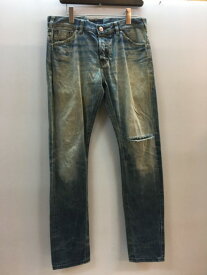 SCOTCH & SODA スコッチアンドソーダ　ダメージ　ジーンズ　Gパン　デニムパンツ　インディゴ　メンズ　ボトムス　W31　L32　コットン　ITALY製／ボトムス【中古】[☆2]