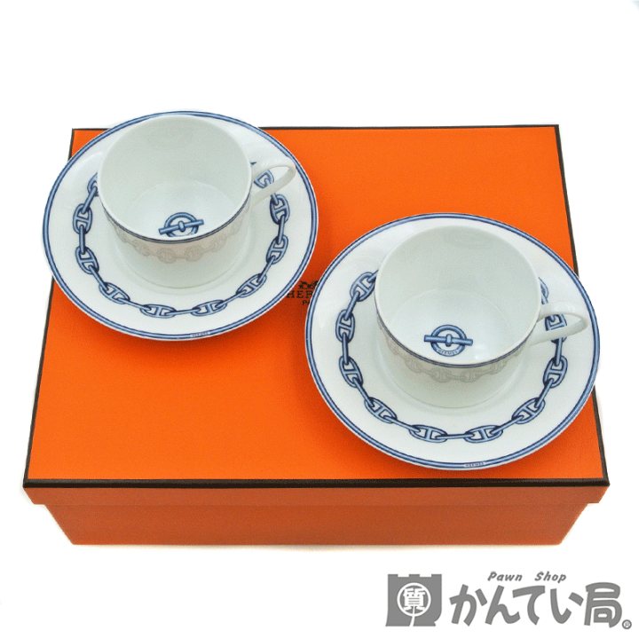 楽天市場】HERMES【エルメス】シェーヌダンクル ブルー カップ 楽天市場】HERMES【エルメス】シェーヌダンクル ブルー カップ