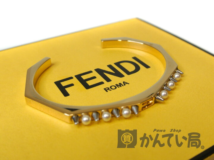 楽天市場】FENDI【フェンディ】バングル バゲット スタッズ パール 