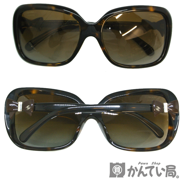CHANEL サングラス 5171 ブラウンフレーム CHANEL - 美品 シャネル ココマーク リボン サングラス 5171-A