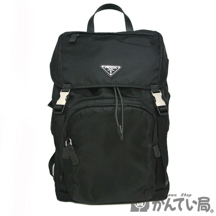 楽天市場 Prada プラダ 2vz135 973 テスート モンターニャ ナイロン レザー リュックサック バックパック ブラック トライアングルロゴ メンズ レディース デイリー ビジネス 通勤 通学 Used A 質屋かんてい局名古屋西店 かんてい局名古屋西店