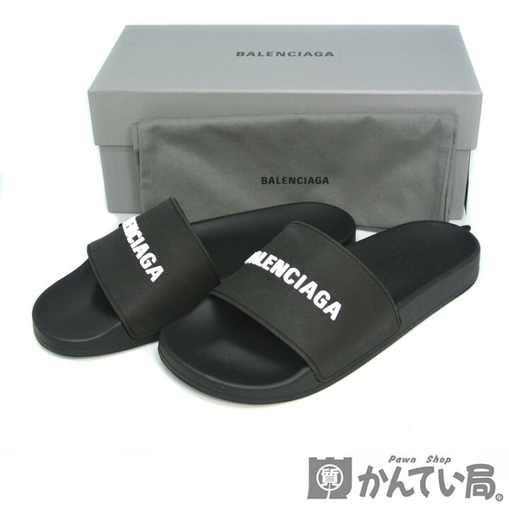 楽天市場】BALENCIAGA【バレンシアガ】POOL SLIDE RUBB LOGO SANDALS 