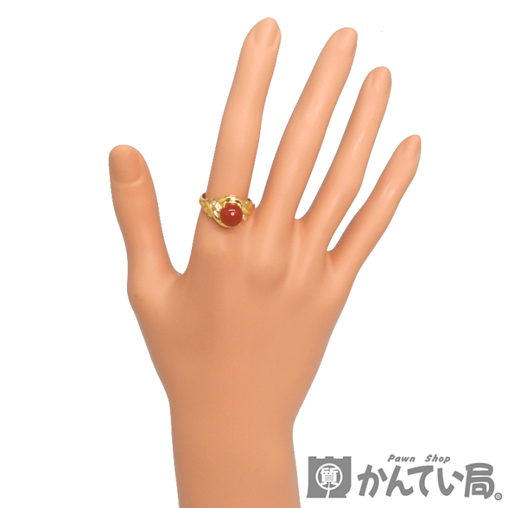 楽天市場】紅珊瑚 赤サンゴ 8mm玉 リング 指輪 17号 6.4g D0.05ct