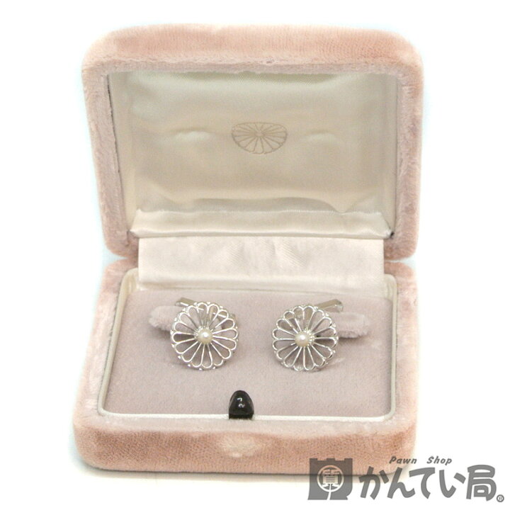 楽天市場】MIKIMOTO【ミキモト】パール 真珠 皇室 菊紋 カフス 