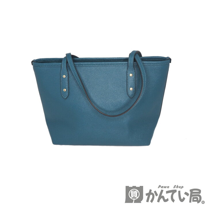 楽天市場】COACH【コーチ】 トートバッグ ターコイズブルー レザー 