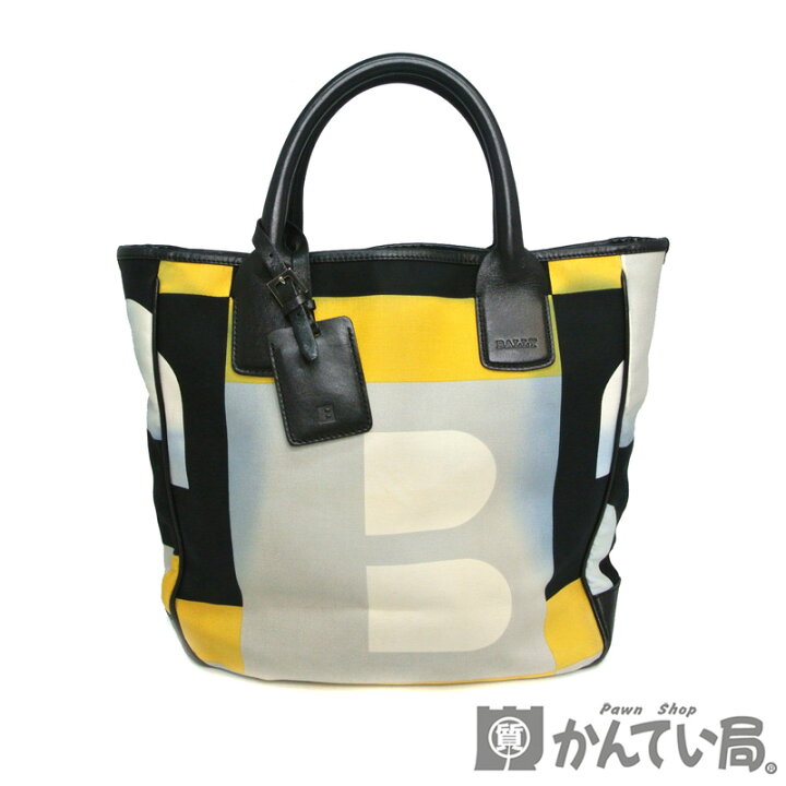 楽天市場】BALLY【バリー】トートバッグ ハンド キャンバス レザー 