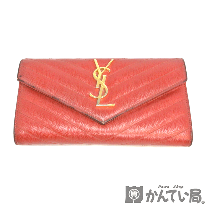 サンローラン　372264レッドB 楽天市場】Yves Saint Laurent(イヴサンローラン) シェブロン